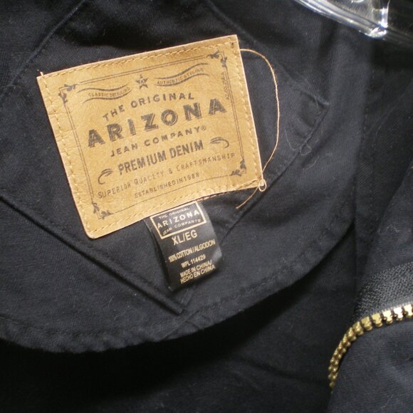 Arizona Jean Company Black Long Light Zippered Jacket, Size XL - Picture 7 of 11